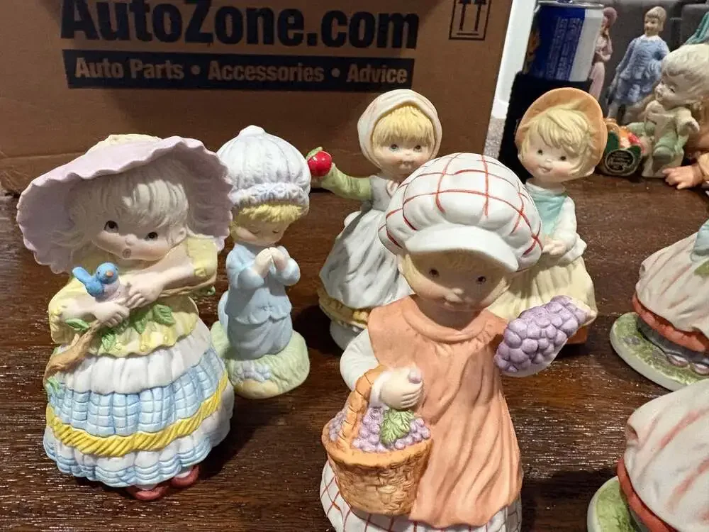Lot of 9 Megan and Friends by Heartline Vintage Girl Figurine Set